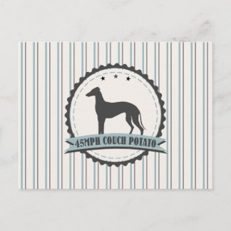 Carte Postale Greyhound 75 mi/h Racing Hound Dog Emblem