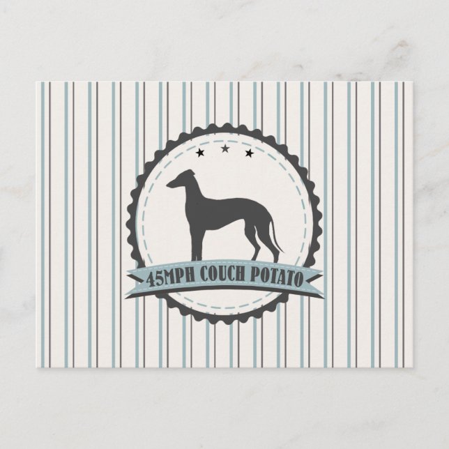 Carte Postale Greyhound 75 mi/h Racing Hound Dog Emblem (Devant)
