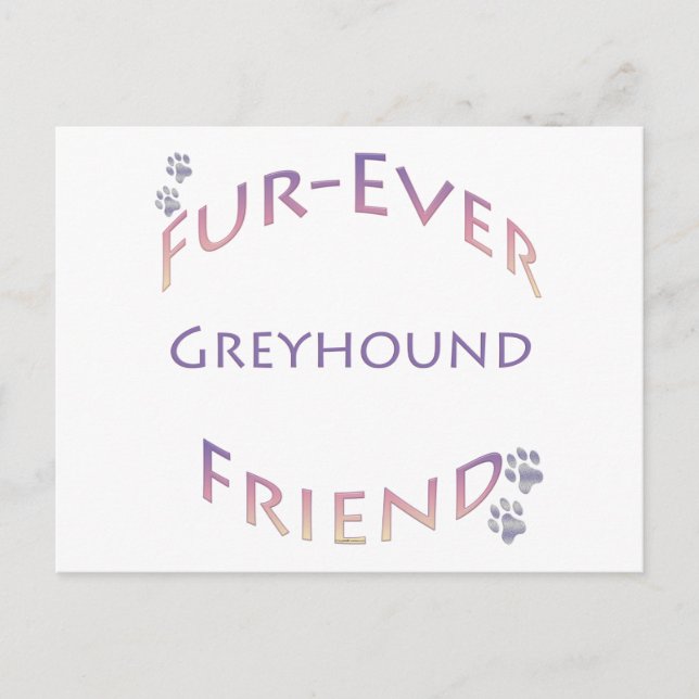 Carte Postale Greyhound Furever (Devant)