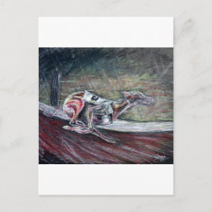 Carte Postale Greyhound, l'art de course pour le sport et les am