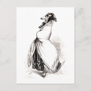 Carte Postale Greyhound par Grandville (1803-1847)