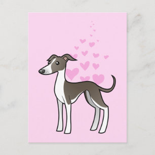 Carte Postale Greyhound / Whippet / Italien Greyhound Love