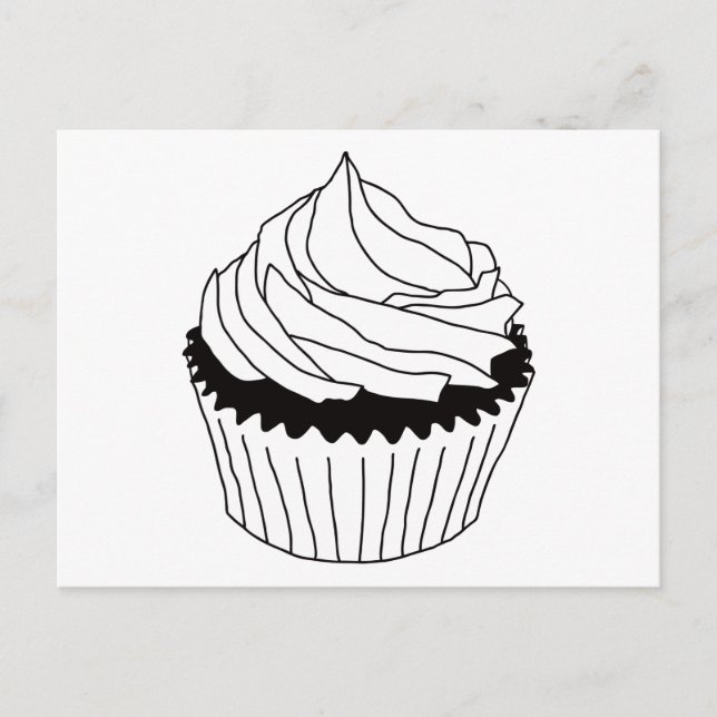 Carte Postale gribouillages de cupcake (Devant)