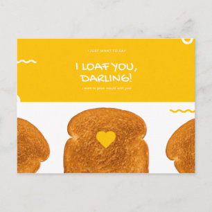 Carte Postale Gribouillis de cercle jaune drôle Toast Amour
