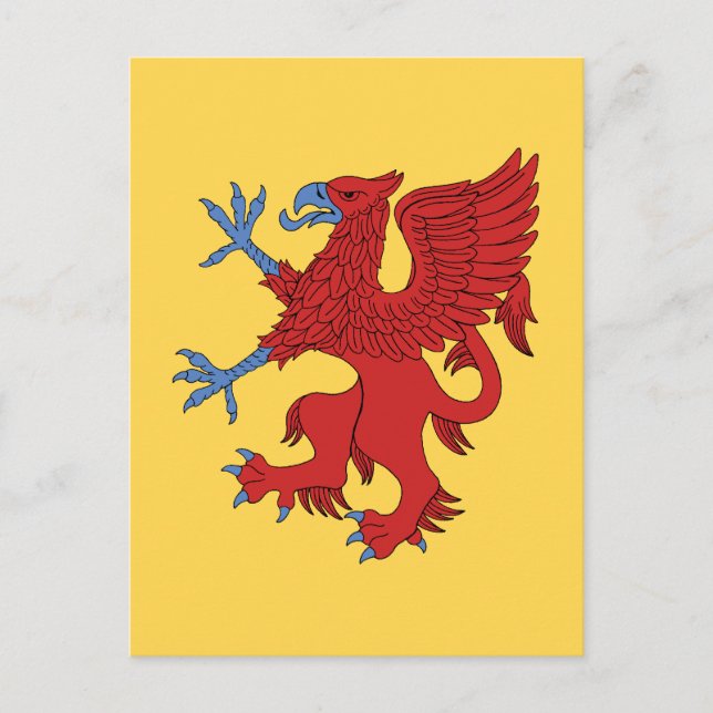 Carte Postale Griffin Rampant Gules (Devant)