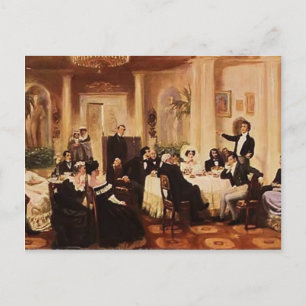 Carte Postale Grigoriy Myasoyedov-Salon de Zenaida Volkonskaya