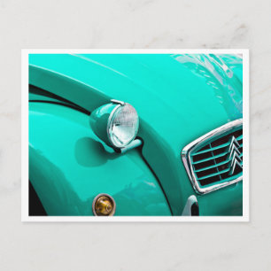 Carte Postale Grill de voiture classique et photo de la tête