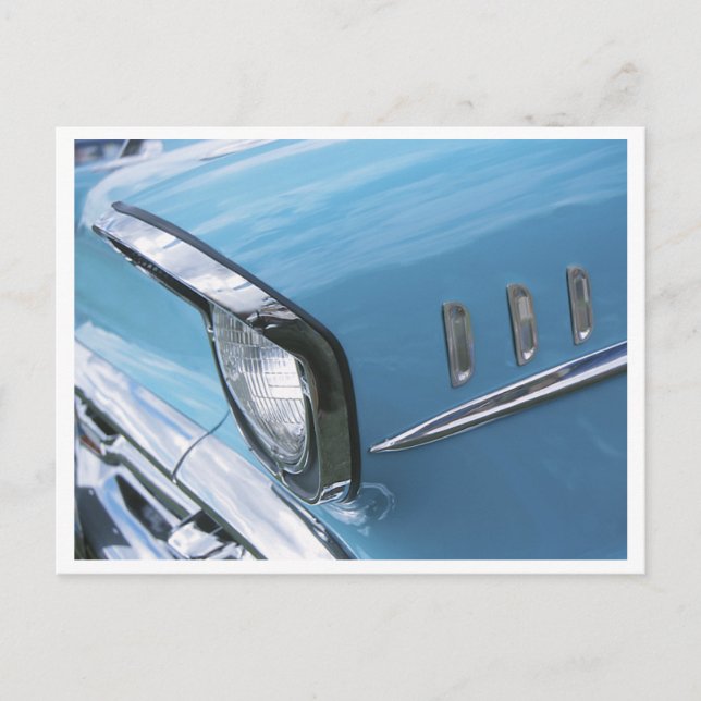 Carte Postale Grill de voiture vintage 1957 (Devant)