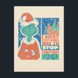 Carte Postale Grille | Stop Christmas Vintage Graphic<br><div class="desc">Les vacances ne seront pas complètes sans Grinch ! Comment Grinch STOLE CHRISTMAS est l'histoire classique d'une ville appelée Who-ville et comment l'esprit de Noël peut fondre même les coeurs les plus froids.</div>
