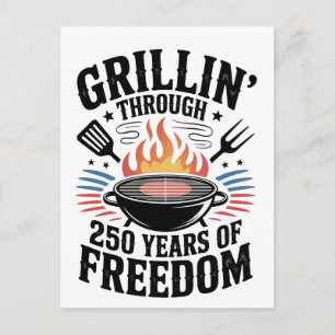 Carte Postale Griller à travers le 250e Grill de la liberté 4 ju