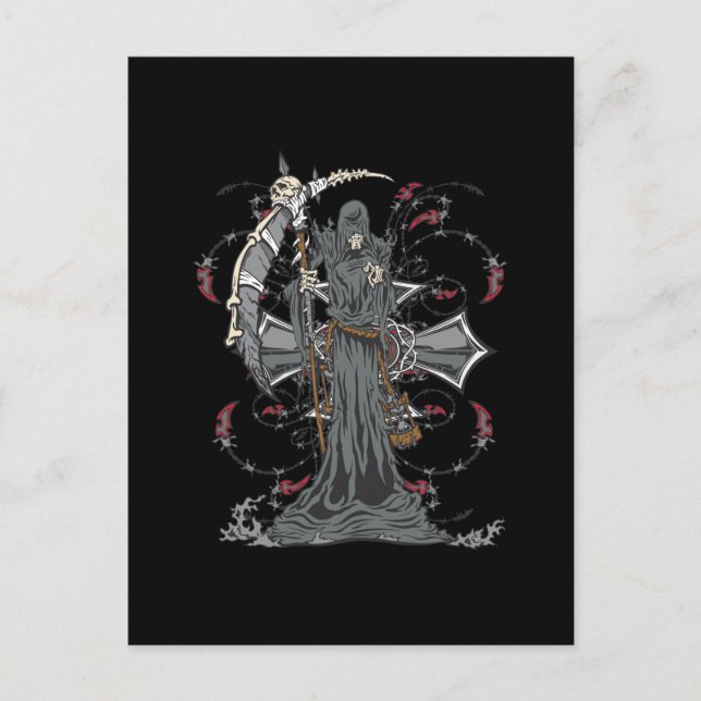 Carte Postale Grim Reaper Attend (Devant)