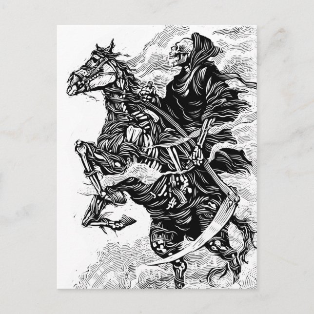 Carte Postale Grim Reaper BW Postcard (Devant)