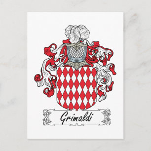 Carte Postale Grimaldi Famille Crest