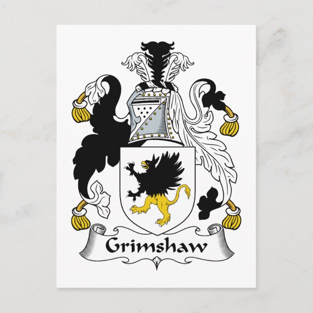 Carte Postale Grimshaw Family Crest (Devant)