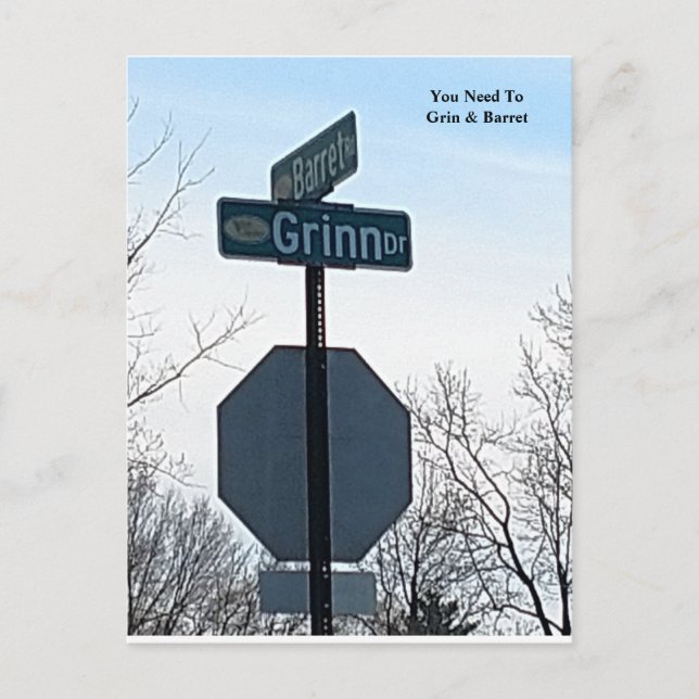 Carte postale Grin & Barret (Devant)