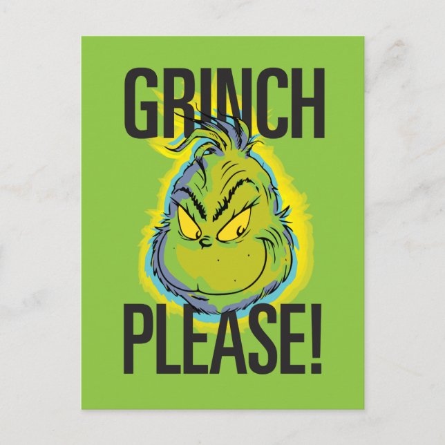 Carte Postale Grinch | Drôle Grinch S'Il Vous Plaît Citer (Devant)