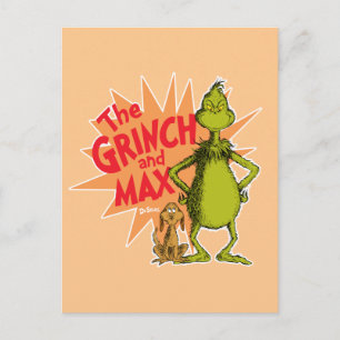 Carte Postale Grinch   Grinch & Max Starburst