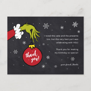 Carte Postale Grinch Mean One Anniversaire Merci