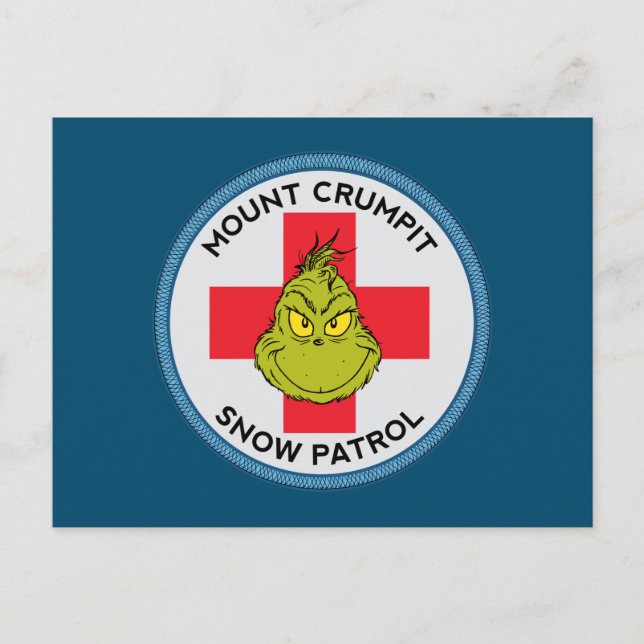 Carte Postale Grinch | Mt. Crumpit Patrouille de Neige (Devant)