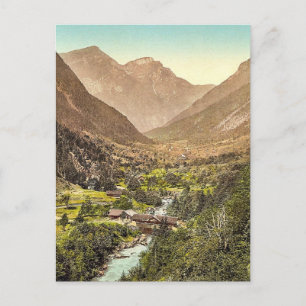 Carte Postale Grindelwald, route de Zwiellutschine, Berne Oberla