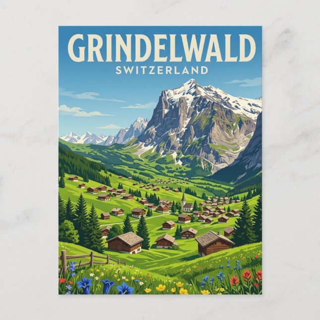 Carte Postale Grindelwald Suisse (Devant)