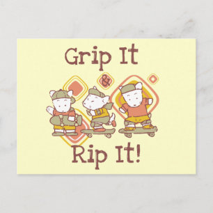 Carte Postale Grip It et Rip It Skateboard