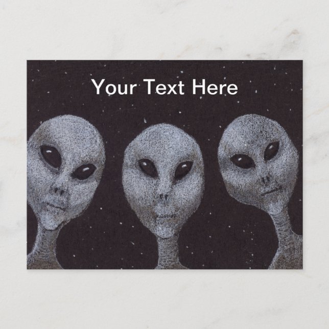 Carte Postale Gris Alien (Devant)