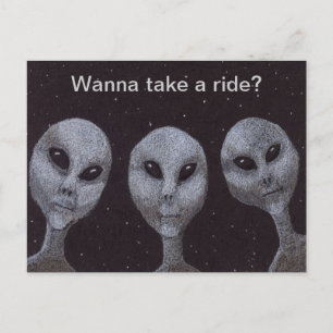 Carte Postale Gris Alien