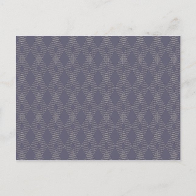 Carte Postale Gris, cool, tendance, simple, moderne zig zag moti (Devant)