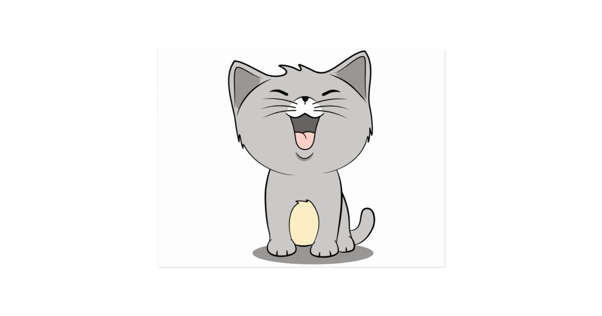 Carte Postale Gris de chaton de Kawaii Zazzle fr Carte Postale Gris de chaton de Kawaii Zazzle fr