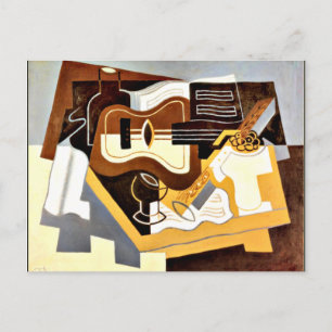 Carte Postale Gris - Guitare avec Clarinet