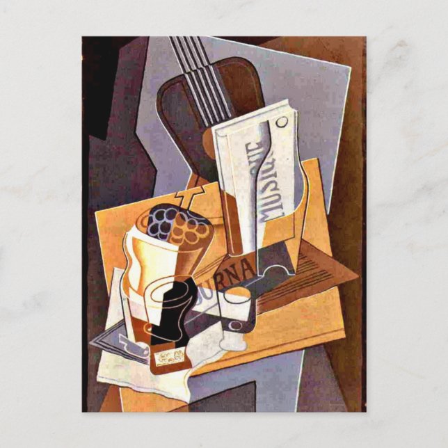 Carte Postale Gris - Livre de Musique (Devant)