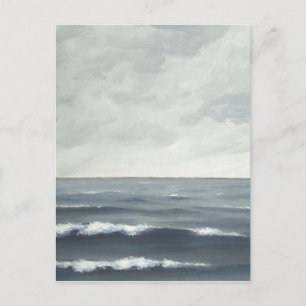 Carte postale Gris Ocean Waves