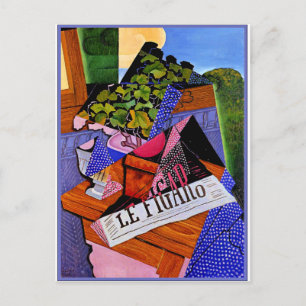 Carte Postale Gris - Un pot de Geraniums