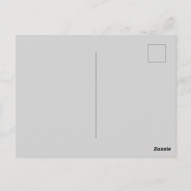 Carte postale grise clair avec design de salutatio (Dos)