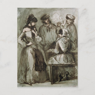 Carte Postale Grisettes et travailleurs