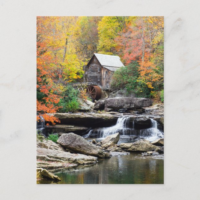 Carte Postale Grist Mill Glade Creek West Virginia Waterfall, (Devant)