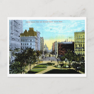 Carte Postale Griswold St., Détroit 1910 Vintage