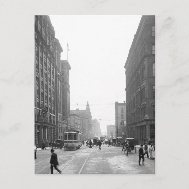 Carte Postale Griswold Street, Détroit : 1906 (Devant)