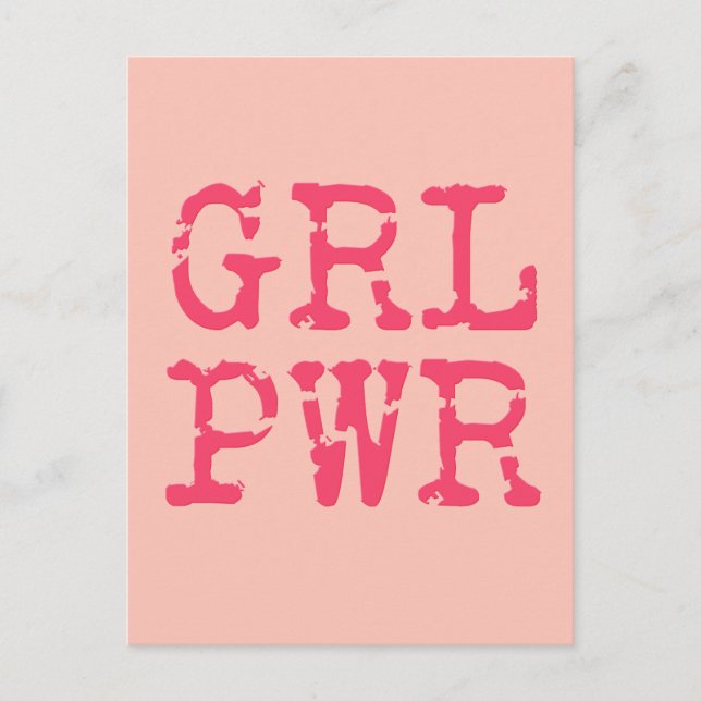 Carte Postale GRL PWR (petite puissance) - Citation amusante Car (Devant)