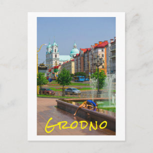 Carte Postale Grodno Belarus Architecture City View Personnes