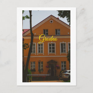 Carte Postale Grodno Bélarus Architecture Rue Bâtiment
