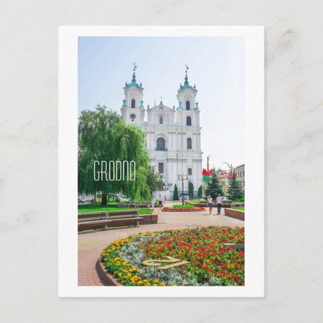Carte Postale Grodno Biélorussie Architecture Cathedral Personne (Devant)