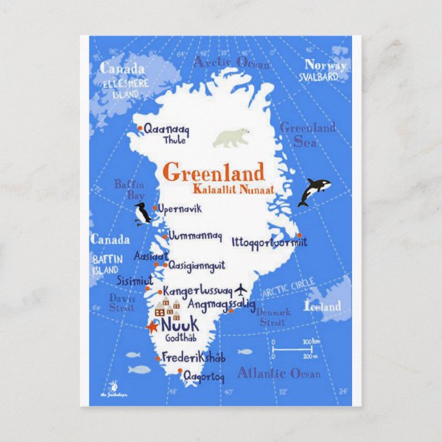 Carte Postale " Groenland : 2020/aujourd'hui - Voyages et visite (Devant)