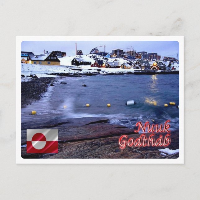 Carte Postale Groenland - Baie Nuuk - (Devant)