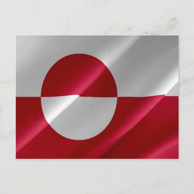 Carte Postale Groenland - Drapeau (Devant)