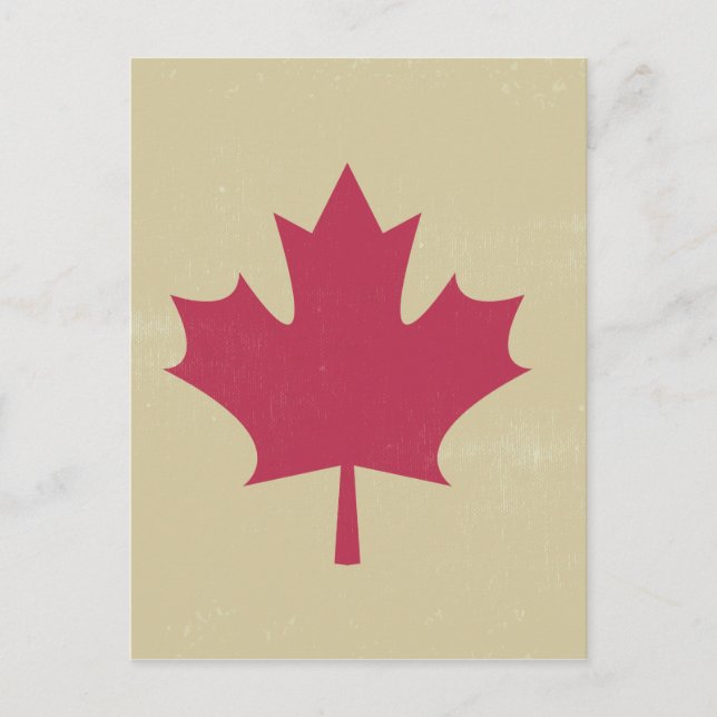Carte Postale gronder le drapeau canadien (Devant)