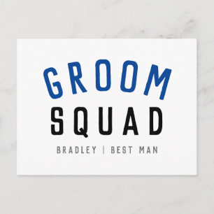 Carte Postale Groom Squad   Moderne Bachelor Groomsman Design
