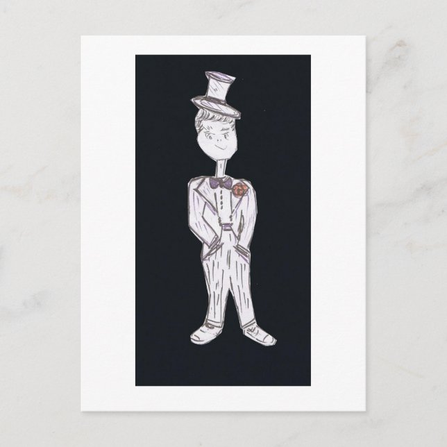 Carte Postale Groom Tuxedo (Devant)