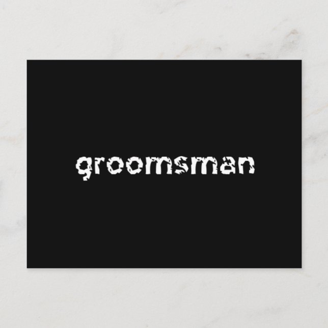 Carte Postale Groomsman (Devant)